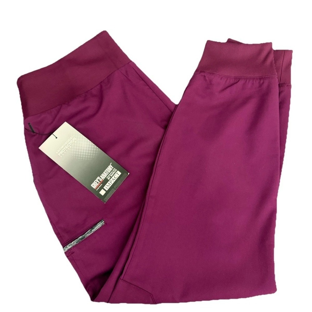 Barco Women's Grey's Anatomy Impact G1P554 Medical Scrub Wine Pants Size SP New